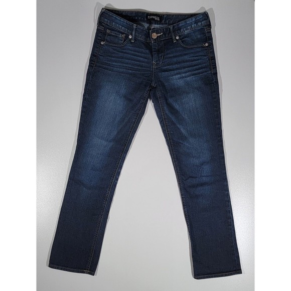 Express Denim - Express Stella Size 4 Blue Denim Skinny Low Rise Regular Fit Women's Jeans